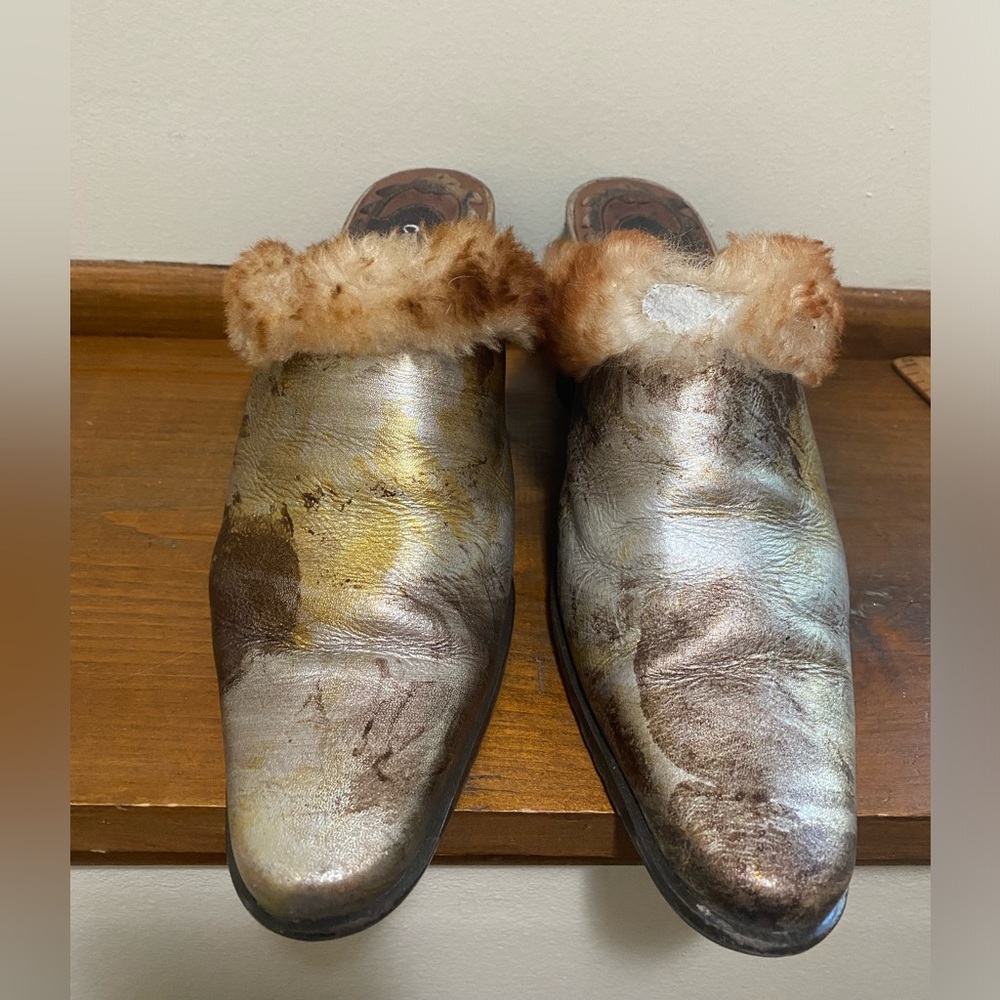 Coconuts by Matisse Metallic Fur-Lined Mules